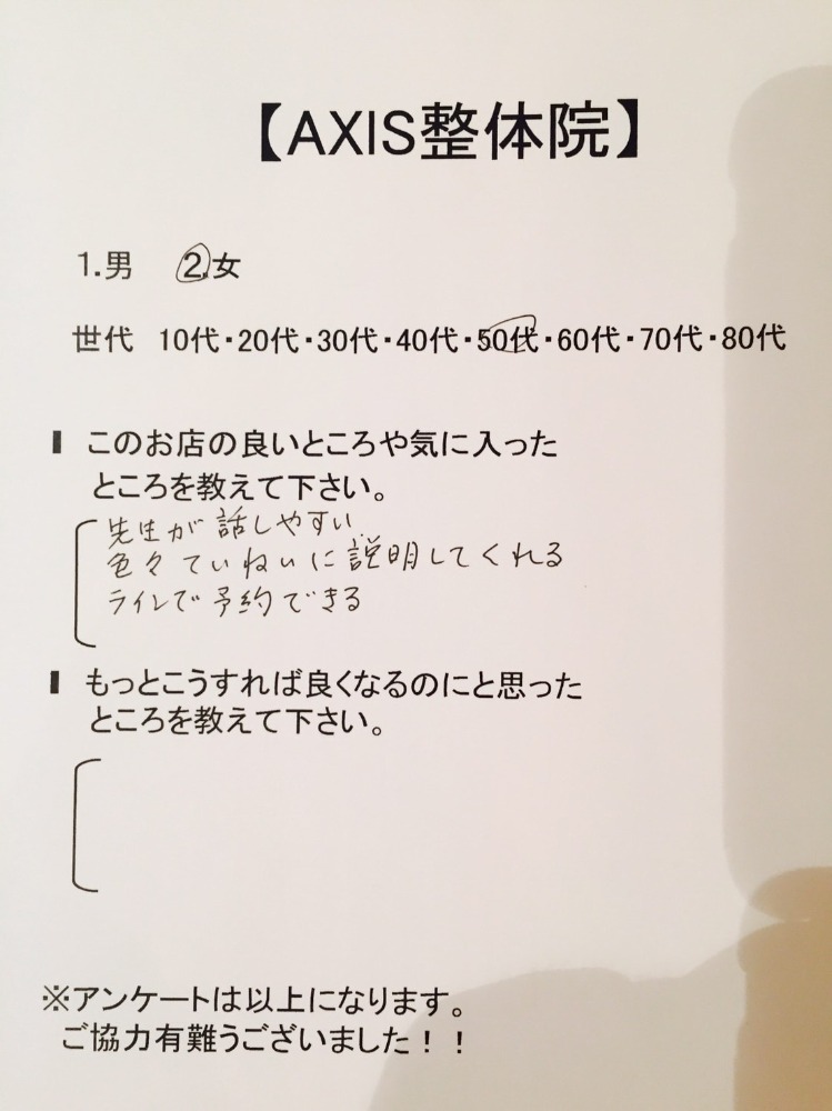お客様からいただいた声
